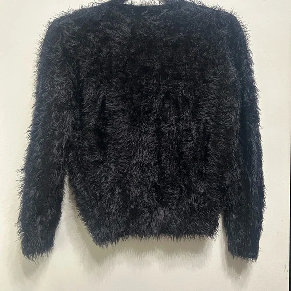 Topshop Black Fuzzy Sweater - Picture 2 of 3